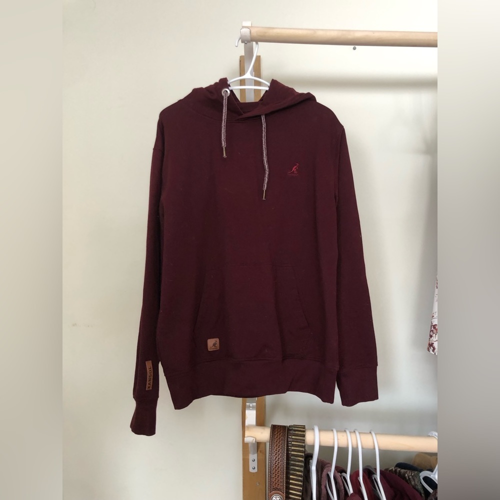 Burgundy Kangol hoodie